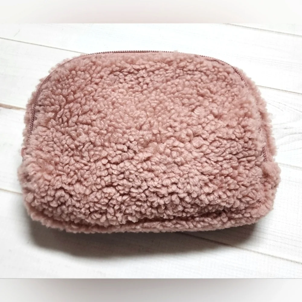 Pink Sherpa Fuzzy Belt Bag - New Without Tags